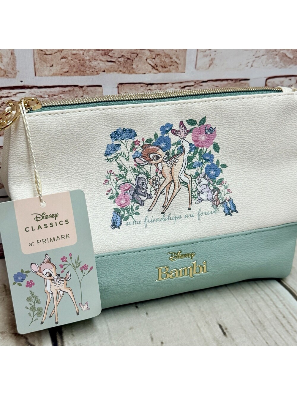 Disney Classics at PRIMARK Bambi Cosmetic Bag Organizer Tote Case ~ NWT